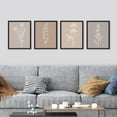 thumbnail image 2 of PixonSign Framed Wall Art, Pastel Watercolor Floral Posters, Set of 4 Wildflower Drawing Silhouettes Prints Wall Decor, Nature Wilderness Wall Décor for Living Room, Bedroom - 11"x14" Black, 2 of 5