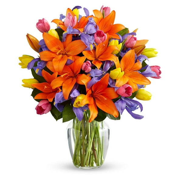 From You Flowers - Deluxe Kaleidoscope Blooms Bouquet for Birthday, Anniversary, Get Well, Congratulations, Thank You, All Occasions