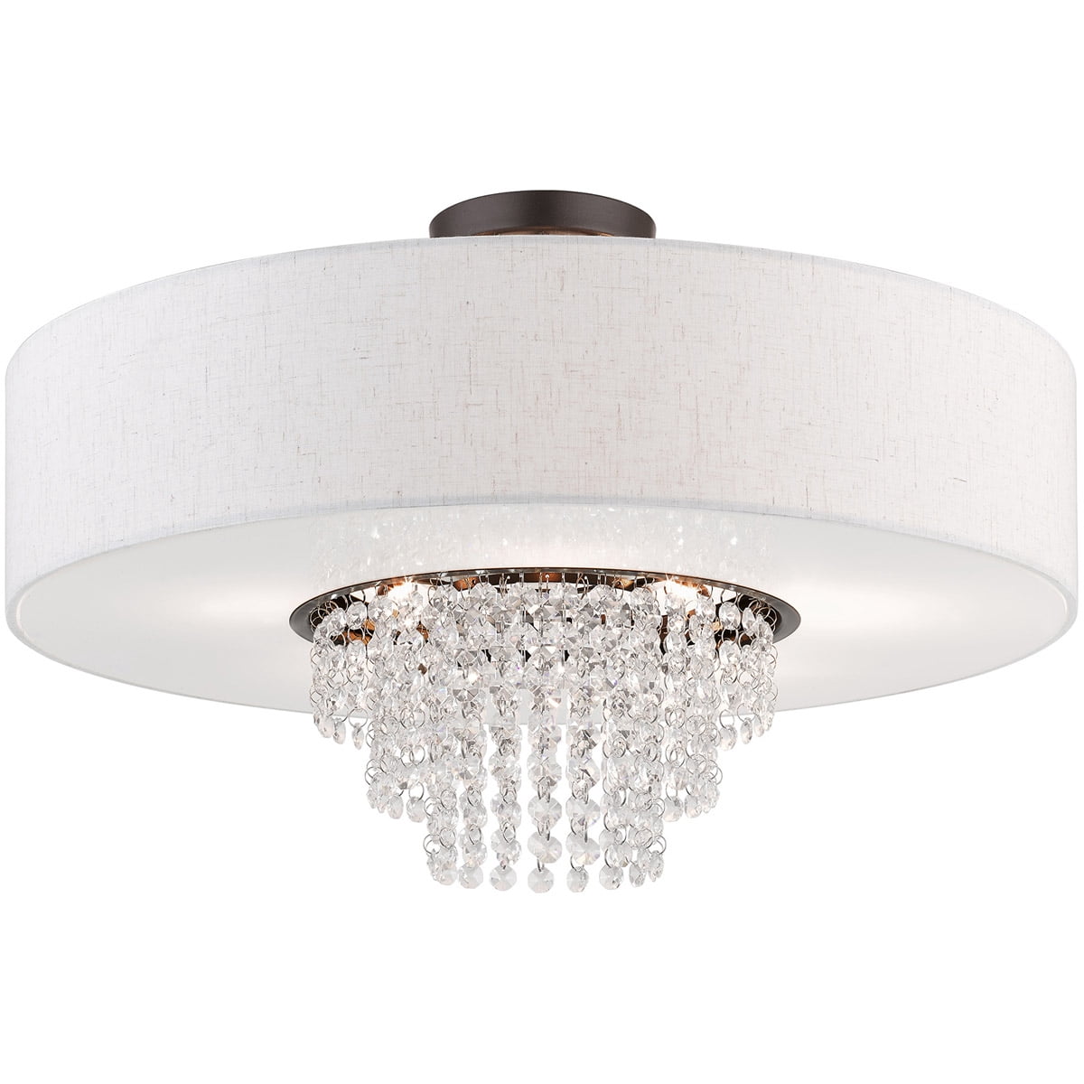 5 Light English Bronze Ceiling Light fixture with Steel base material