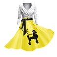 thumbnail image 1 of Robes d'Été pour Femmes, Robe de Printemps à Manches Courtes Col en V, Longueurs Longues, Jaune m, 1 of 4