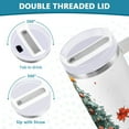 thumbnail image 3 of Yayeee 40oz Stainless Steel Tumbler with Straw and Handle Double-Wall Insulated Travel Water Bottle, Red Halloween Trees, 3 of 8