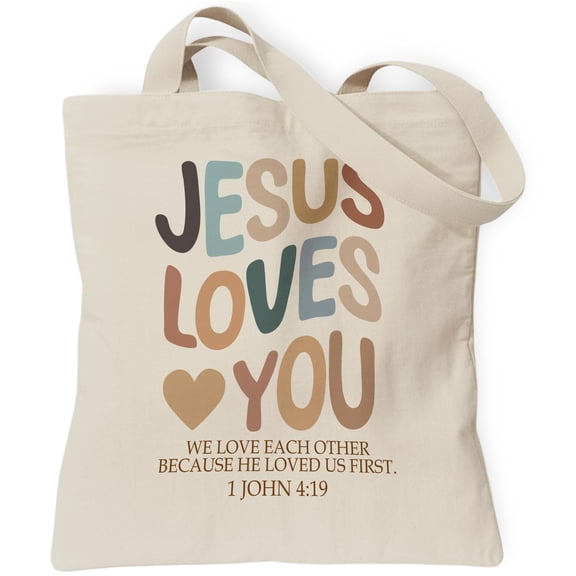 Christian Tote Bag for Women, Church Bible Canvas Bag with Inner Pocket for Churchgoers