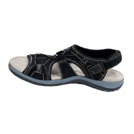 

Women s Support & Soft Adjustable Slides Sandals Round Toe Hook-and-loop Design Summer Beach Supply