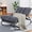 Gray, variant on Indoor Outdoor Papasan Rocking Chair with Cushion, Curved Metal Frame Rocking Chair for Bedroom Living Room Porch Patio