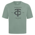 thumbnail image 2 of Men's Levelwear Green Minnesota Twins Crossway Oversized Luxe Signature Knit T-Shirt, 2 of 3