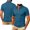 *Dark Blue, variant on VBVC Men's Custom Personalized Quarter Zip Shirt , Short Sleeve Work Team Golf Top For Men, Green , S-3XL