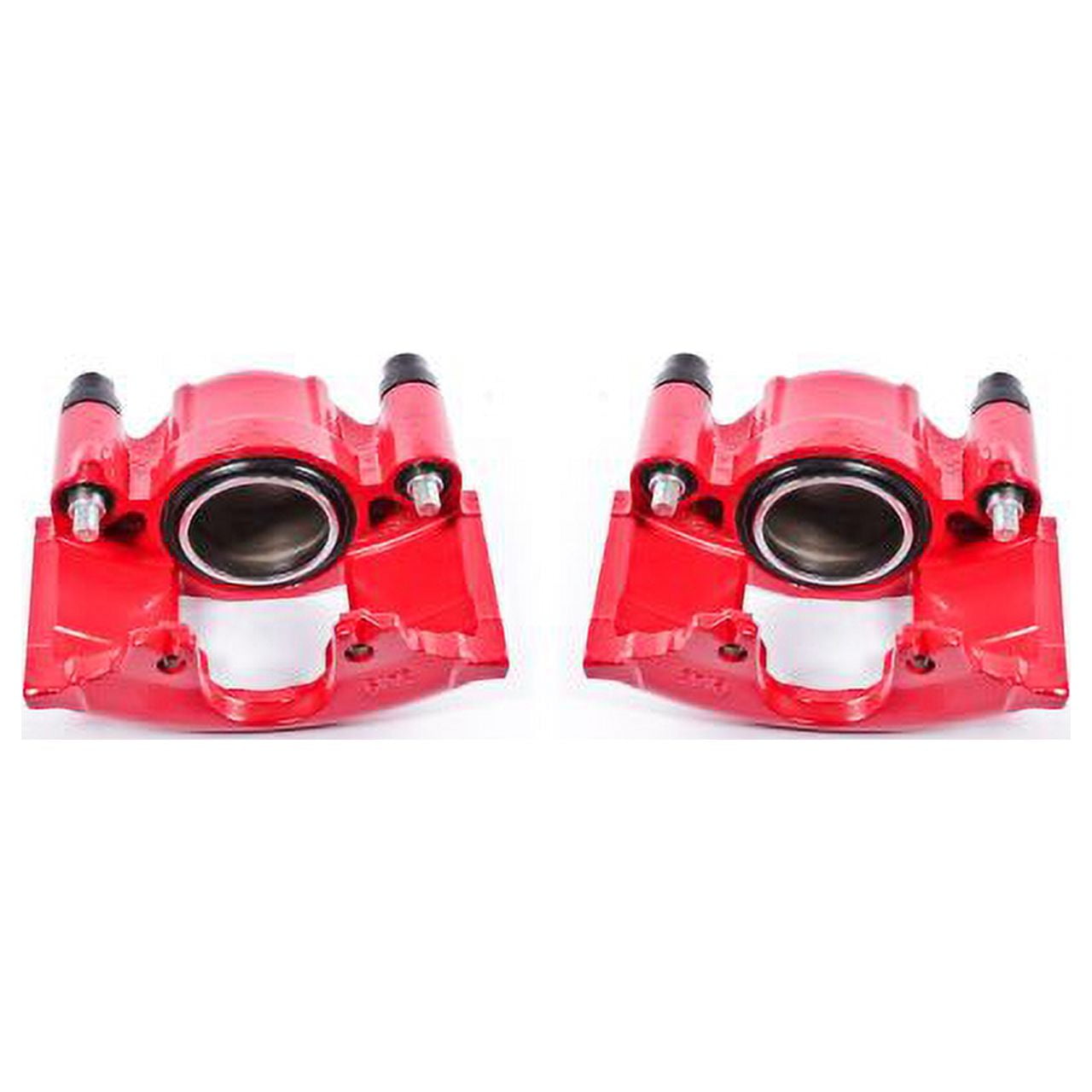 Power Stop Front Pair of Red Powder Coated Calipers S4299