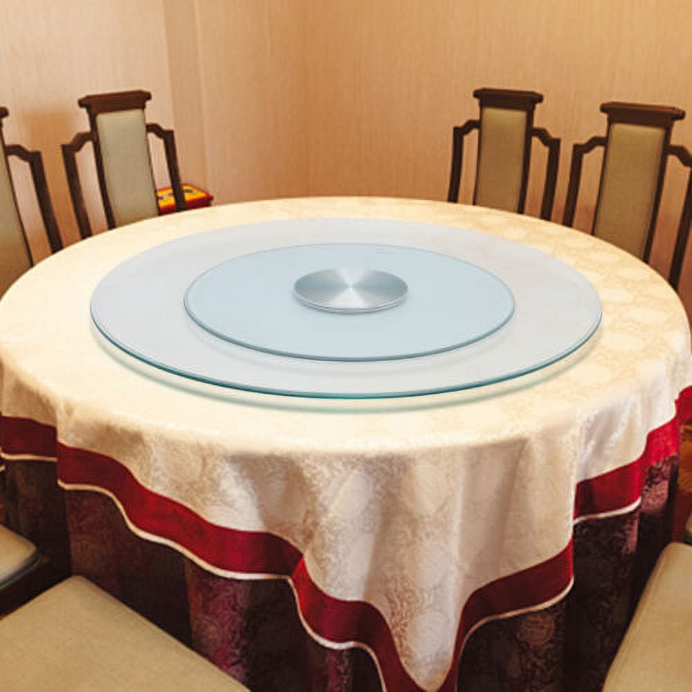 27-Inch Glass Lazy Susan Turntable - Aluminum Bearing, 200 Lb Load, Anti-Tip Design