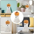 Pumpkin Figurines Light Up Resin Statue Pumpkin Figurines Novelty 2024