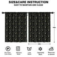 thumbnail image 2 of Blackout Kids Curtains,Black Gold Star Pattern Childrens Insulated Curtains Set Of 2,Bedroom Essentials,Toddler Room Decor 42x54in(106x137cm), 2 of 5