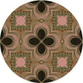 thumbnail image 1 of Ahgly Company Indoor Round Patterned Bronze Brown Area Rugs, 8' Round, 1 of 6