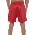 thumbnail image 2 of Justice League The Flash Athletic Logo Mens Lined Mesh Shorts, Red, 2X-Large, 2 of 6
