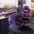 thumbnail image 4 of PULUOMIS Gaming Chair with Footrest Ergonomic Office Chair with Arms for Adults Kids, Purple, 4 of 8