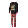 thumbnail image 3 of Votuleazi Family Matching Christmas Pajamas, Baby Romper/Deer Christmas Tree Print Long Sleeve Tops and Plaid Pants Sleepwear Set, 3 of 9