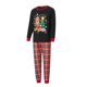 thumbnail image 3 of Pijamas navideños familiares a juego, pelele para bebé/camiseta de manga larga con estampado de árbol de Navidad y ciervos y pantalón a cuadros., 3 of 10