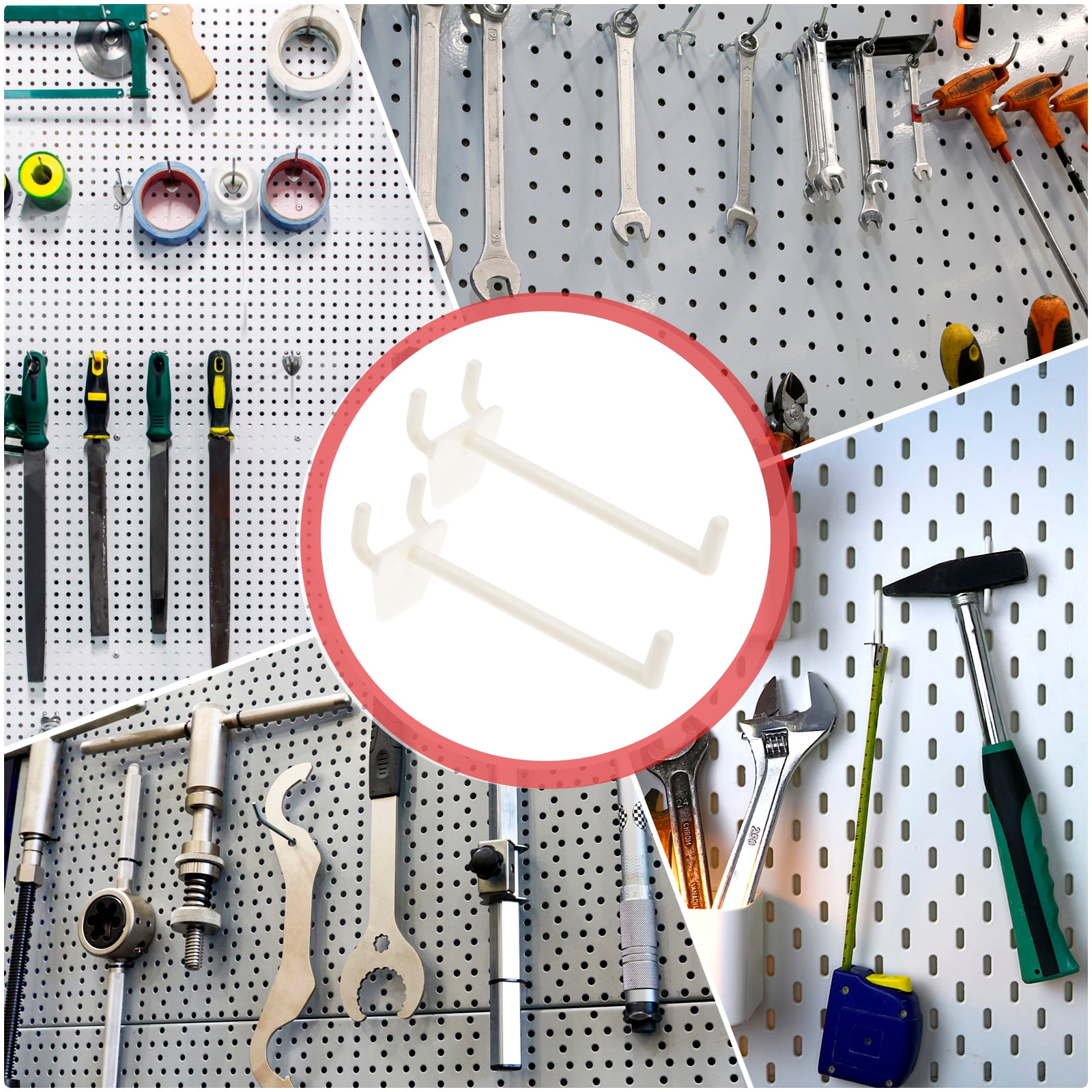 Monyance peg board hook Metal Pegboard Hooks Tool Hangers Garage Organizer Kit(3.94X1.57X1.18Inches)