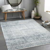Hauteloom Askeaton Living Room, Bedroom Machine Washable Area Rug - Blue, Gray - 9'3" x 12'