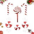 thumbnail image 2 of Y Blanco Decoraciones Navideñas Combinaciones Pequeñas Colgante De Árbol De Navidad De Bastón De Caramelo Rojo Y Blanco Para Fotografía Y Fiesta Advancent HA045221-02, 2 of 6