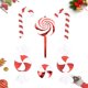 thumbnail image 2 of Y Blanco Decoraciones Navideñas Combinaciones Pequeñas Colgante De Árbol De Navidad De Bastón De Caramelo Rojo Y Blanco Para Fotografía Y Fiesta Yuarrent HA045221-02, 2 of 6