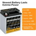 thumbnail image 4 of Autocessking YTX14AH-BS Sealed AGM 12V 14AH YTX14AH-BS Motorcycle Battery 210 CCA,ATV Powersport Vehical Battery High Performance Maintenance Free For Hondan Suzuki Kawasaki Yamaha scooter, 4 of 8