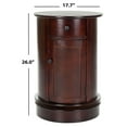 thumbnail image 3 of SAFAVIEH Tabitha Swivel Accent Table Dark Cherry, 3 of 4