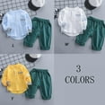 thumbnail image 3 of URMAGIC Toddler Baby Boys 2-Piece Suits Long Sleeve Shirts and Pants Outfits Set 0-4 Years, 3 of 7