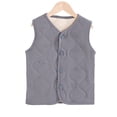 thumbnail image 5 of LUGOGNE Boys Girls Quilted Vest Button Front Sleeveless V Neck Lightweight Padded Jacket with Wave Stitching Kids Everyday Casual Layering Outerwear for Spring Fall School, 5 of 6