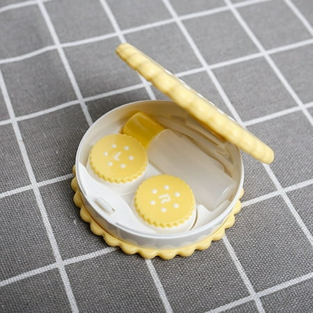 Cracker Shaped Travel Contact Lens Case with Mirror - Adorable and Portable Contact Lenses Box