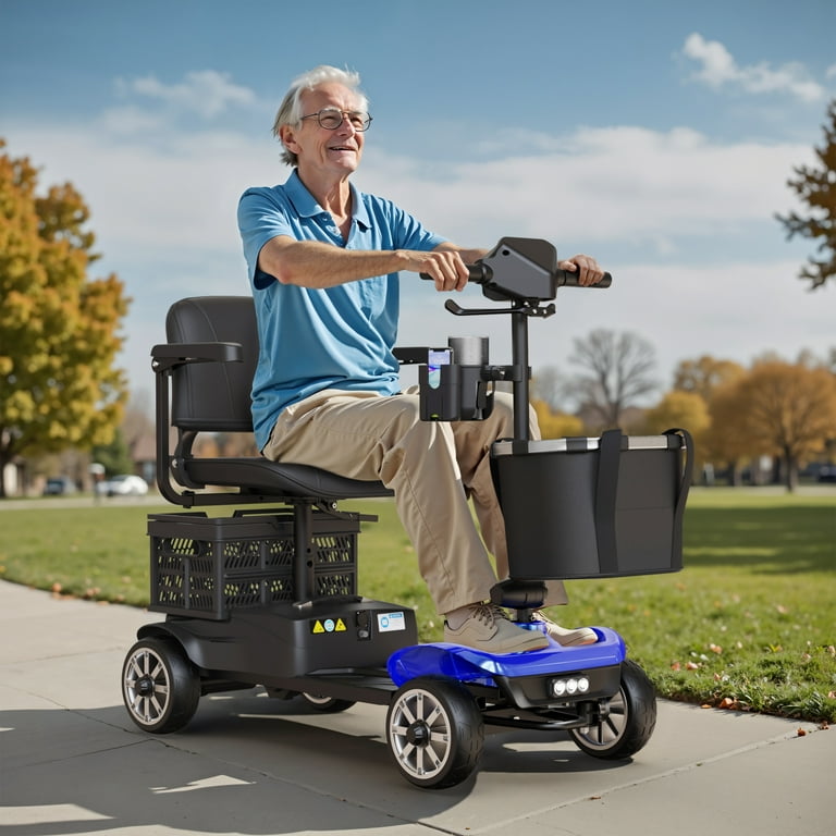 EAGLOG Upgrade 4 Wheels Mobility Scooter with Removable