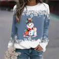 thumbnail image 1 of Ymikoes Chandail en Molleton pour Femmes, Mode Décontractée de Noël pour Femmes, Imprimé, Col Rond, Manches Longues Amples, Blouses Chandails en Molleton, 1 of 3