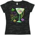 thumbnail image 3 of Inktastic Let the Good Times Roll Mardi Gras Goblet and Beads Women's T-Shirt, 3 of 5