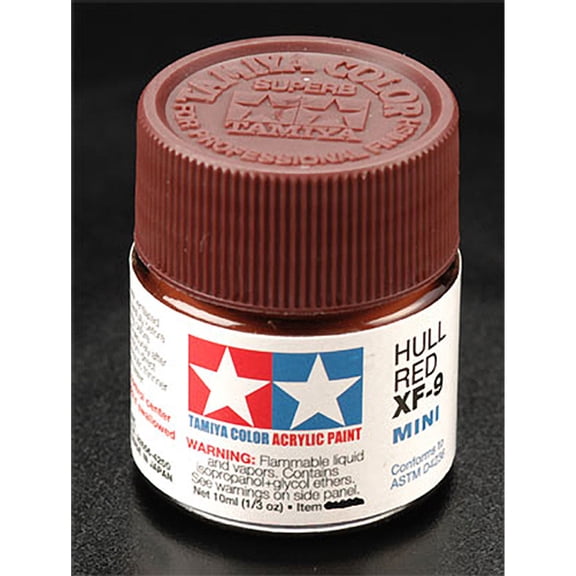 Tamiya Color Mini XF-9 Hull Red Acrylic Paint 10ml