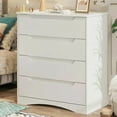 thumbnail image 4 of Aiho 4-Drawer Dresser for Bedroom, Wood Cabinet - White, 4 of 6
