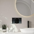 thumbnail image 4 of Hytrove Brush Holder for Bathroom 1 Set Wall Mounted Toothbrush Holder Black Rectangular Shape with Dual Cup Design, 4 of 8