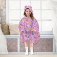 thumbnail image 7 of Wearable Blanket with Sleeves and Pocket Oversized Hooded Sweatshirt 3-14 YR Small Colors Shapes M, 7 of 7