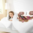 thumbnail image 4 of Feelyou Kids Christmas Nutcracker Full Size Comforter Sets, Kawaii Pink Cartoon Bedding Comforter Set, Merry Christmas Reversible Bedding Sets, Luxury Bedroom Decor, 3-Piece, 4 of 8