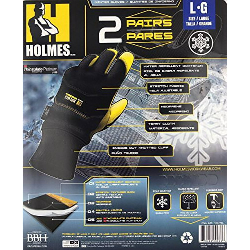 Mike Holmes Workwear Goatskin Winter Gloves Large 2 pairs Walmart