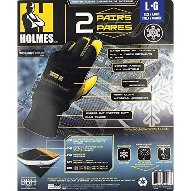 Mike Holmes Workwear Goatskin Winter Gloves Large 2 pairs Walmart