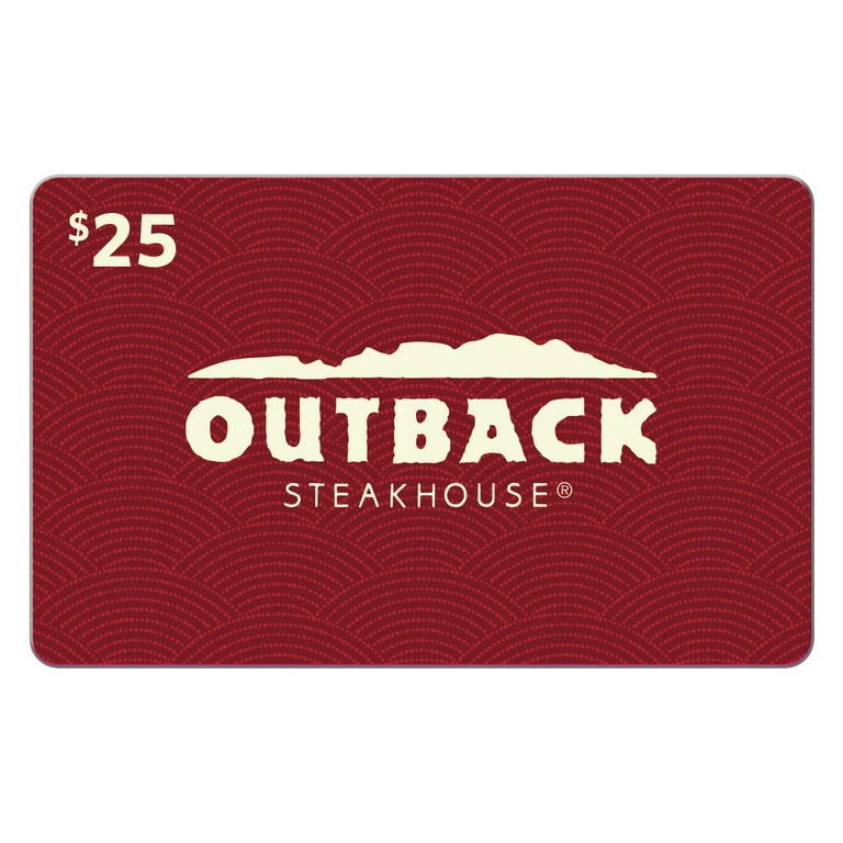 Outback Steakhouse 25 Gift Card Walmart
