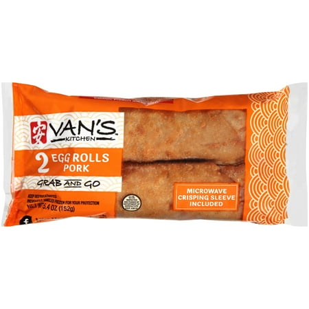 Van's Kitchen™ Grab and Go Pork Egg Rolls 5.4 oz. Package