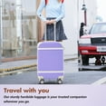 thumbnail image 3 of imerelez Hardshell Luggage Sets with Bags Lightweight Suitcase Double Spinner Wheels with TSA Lock ,Single Vintage Luggage 28 IN,Purple, 3 of 8