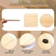thumbnail image 5 of Unfinished Handmade Wood Coasters Blank Coasters with Non-Slip Pads for DIY Colorful Painting Decoration, 5 of 5