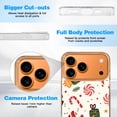 thumbnail image 6 of Case For Apple iPhone Air / 17 Pro / 17 Pro Max Series Case, Slim Thin Transparent Flexible Clear TPU Shockproof Phone Case For iPhone 17 Series, Christmas Candy Pattern, 6 of 6