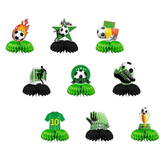 FELTECHELECTR 1Set Party Paper Honeycomb Soccer Balls Decoration Double Sided Printing Home Decor