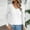 White, variant on AXXD Green Basic T-Shirts for Women Summer 2024 Trendy Casual Solid Color Long Sleeved V-neck Pullover Long Sleeved V-neck Top Long Sleeved V-neck Top/Shirt