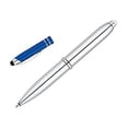 thumbnail image 6 of Tri-Function Capacitive Stylus Styli Flashlight Ballpoint Pen for Touchscreen, iPhone, Tablets 5 Pack, Red+Silver+Black+Blue+Green, 6 of 9