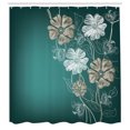 thumbnail image 2 of Ambesonne Art Shower Curtain, Cherry Blossom Fantasy Garden, 69"Wx70"L, Dark Seafoam, 2 of 4