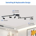 thumbnail image 2 of Laboreducer 45.5-Inch 6-Light Black Gimbal Head Track Lighting Set, Corded Electric, 2 of 7