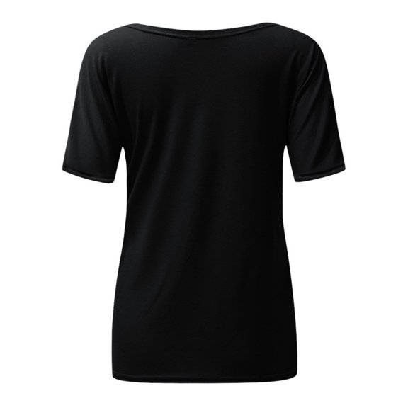 Vedolay Women's Tops Womens Swiss Dot Blouses Lace Floral Puff Sleeve Tops V Neck Casual Loose Fit Lightweight Tee Shirts,Black L