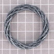 VERDANVERSE Circular Grapevine Wreath Dark Grey Craft Projects for Wedding 1Pcs 7.9in